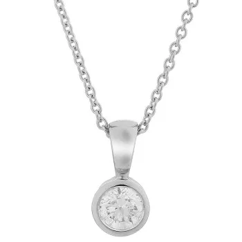 Orphelia® 'Rosalind' Dames Witgoud 18K Collier - Zilverkleurig KD-2032