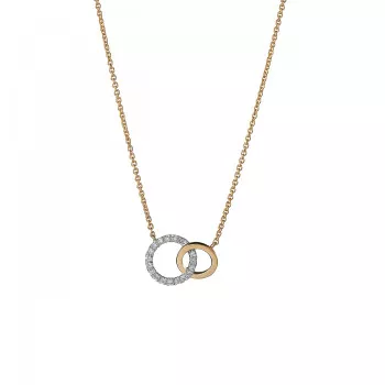 Orphelia® 'Caity' Dames Geelgoud 18K Collier - Goudkleurig KD-2036