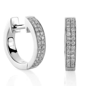 Orphelia® 'Cecily' Dames Witgoud 18K Creolen - Zilverkleurig OD-5289