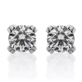 Orphelia® 'Karlien' Women's Whitegold 18C Stud Earrings - Silver OD-5325