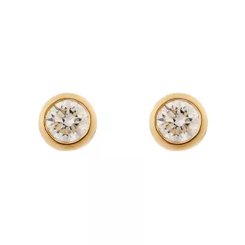 Orphelia® 'Alexandria' Dames Geelgoud 18K Oorknoppen - Goudkleurig OD-5329/1