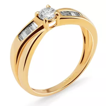 Orphelia®  Femmes Or Jaune 18C Bague - Or R4785-H