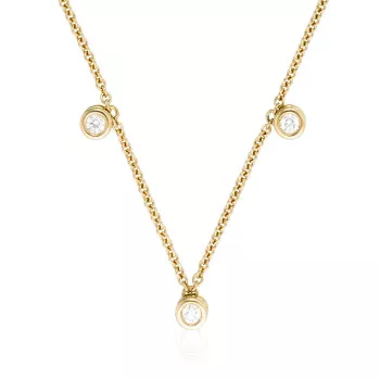 Orphelia® 'Ingrid' Women's Yellow gold 18C Necklace - Gold RD-003