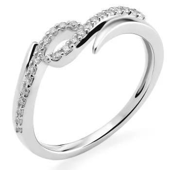 Orphelia®  Femmes Or blanc 18C Bague - Argent RD-3221