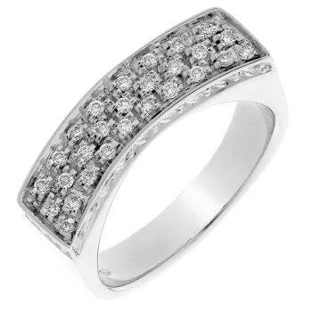 Orphelia®  Femmes Or blanc 18C Bague - Argent RD-33194