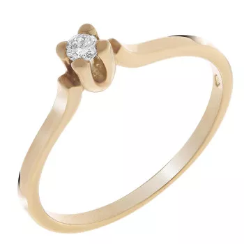 Orphelia® Dames Geelgoud 18K Ring (sieraad) - Goudkleurig RD-33212