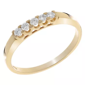 Orphelia® Dames Geelgoud 18K Ring (sieraad) - Goudkleurig RD-33216