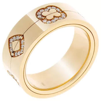 Orphelia® Unisex Geelgoud 18K Ring (sieraad) - Goudkleurig RD-33405