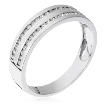 Orphelia®  Femmes Or blanc 18C Bague - Argent RD-3364