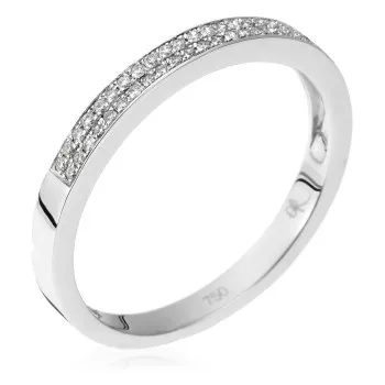 Orphelia®  Femmes Or blanc 18C Bague - Argent RD-3365