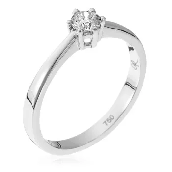 Orphelia® Women's Whitegold 18C Ring - Silver RD-3370