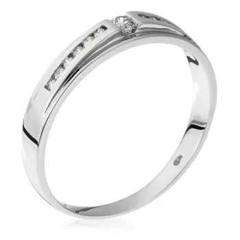 Orphelia®  Femmes Or blanc 18C Bague - Argent RD-3371