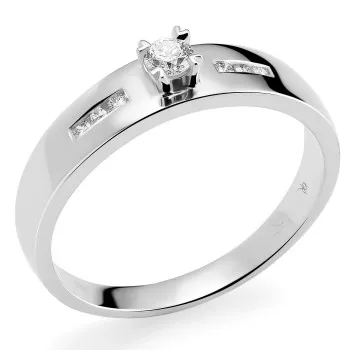 Orphelia®  Femmes Or blanc 18C Bague - Argent RD-3379