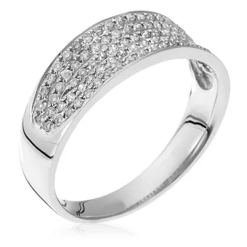 Orphelia® Dames Witgoud 18K Ring (sieraad) - Zilverkleurig RD-3380