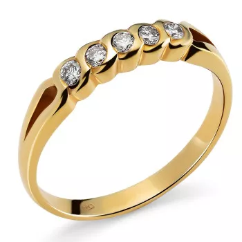 Orphelia® Women's Yellow gold 18C Ring - Gold RD-3903