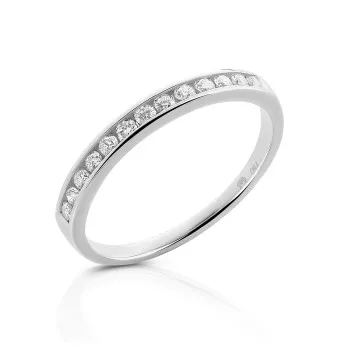 Orphelia®  Femmes Or blanc 18C Bague - Argent RD-3930/1