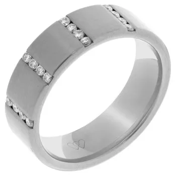 Orphelia® Women's Whitegold 18C Ring - Silver RD-B3304/6/DG