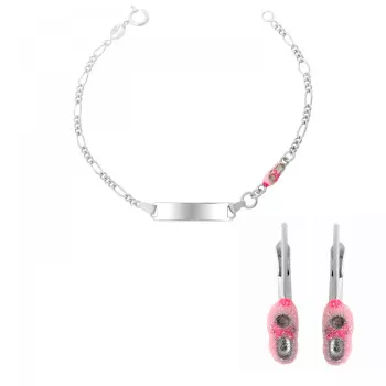 Orphelia® 'Megane' Kind Zilver 925 925 Set: Armband + Oorbel - Zilverkleurig SET-7136