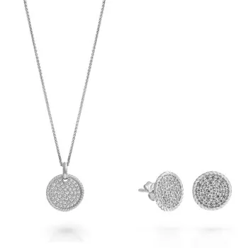 Orphelia® 'Bella' Dames Zilver 925 925 Set: Ketting + Oorbellen - Zilverkleurig SET-7565