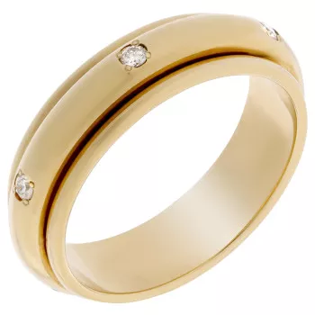 Orphelia® Dames Geelgoud 18K Ring (sieraad) - Goudkleurig TRD-DA05/B/DJ