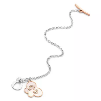 Orphelia® 'Luna' Damen Sterling Silber Armbänd - Silber/Rosa ZA-7166