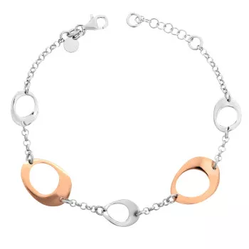 Orphelia® 'Isotta' Damen Sterling Silber Armbänd - Silber/Rosa ZA-7192