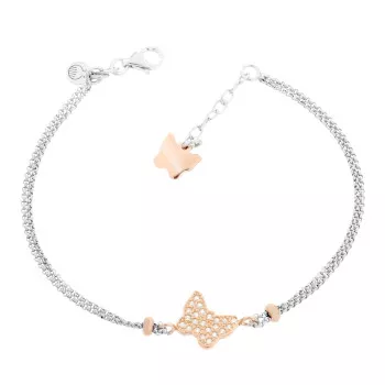 Orphelia® Damen Sterling Silber Armbänd - Silber/Rosa ZA-7194