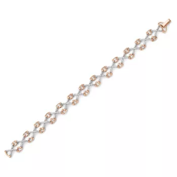 Orphelia® Women's Sterling Silver Bracelet - Rose ZA-7212