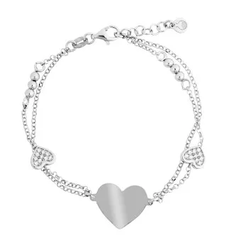 Orphelia® 'Heart' Dames Zilver 925 925 Armband (sieraad) - Zilverkleurig ZA-7384