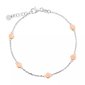 Orphelia® 'Aurelie' Damen Sterling Silber Armbänd - Silber/Rosa ZA-7385