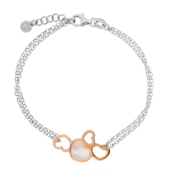 Orphelia® 'Maliya' Damen Sterling Silber Armbänd - Silber/Rosa ZA-7388