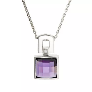 Orphelia® Dames Zilver 925 925 Hanger met Ketting - Wit ZH-4617