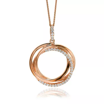 Orphelia® 'Elsa' Dames Zilver 925 925 Collier - Rosékleurig ZH-7024