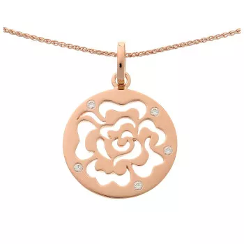 Orphelia® 'Fiore' Dames Zilver 925 925 Collier - Rosékleurig ZH-7079/1