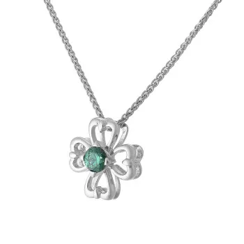 Orphelia Saffina Women's Silver Chain With Pendant ZH-7081 #1