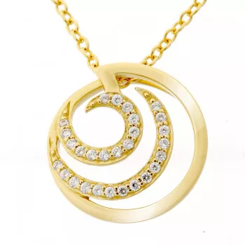Orphelia® 'Elaine' Dames Zilver 925 925 Collier - Goudkleurig ZH-7084/2