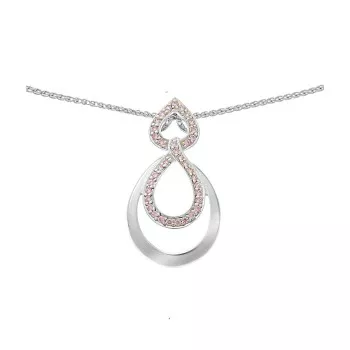 Orphelia® 'Amber' Dames Zilver 925 925 Collier - Zilverkleurig ZH-7092