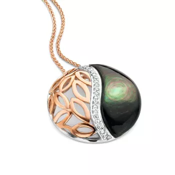 Orphelia® 'Unari' Dames Zilver 925 925 Collier - Zilver/Rosé ZH-7112