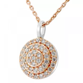 Orphelia® 'Leanna' Dames Zilver 925 925 Collier - Zilver/Rosé ZH-7120