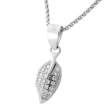 Orphelia® 'Ruth' Damen Sterling Silber Halskette mit Anhänger - Silber ZH-7220