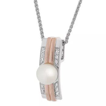 Orphelia® 'Lea' Dames Zilver 925 925 Collier - Zilver/Rosé ZH-7284