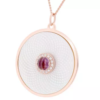 Orphelia®  Femmes Argent Collier avec pendentif - Rosé ZH-7293/1