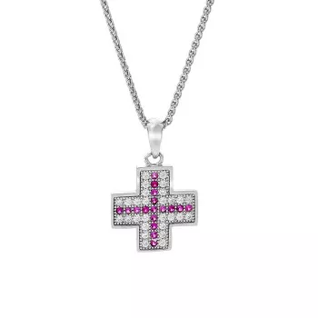 Orphelia® Women's Sterling Silver Chain with Pendant - Silver ZH-7345