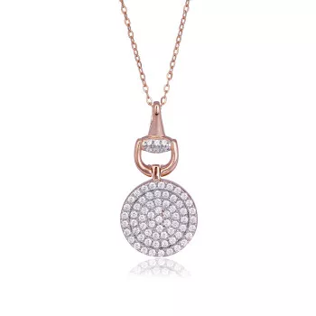 Orphelia® 'Alisia' Damen Sterling Silber Halskette mit Anhänger - Rosé ZH-7420