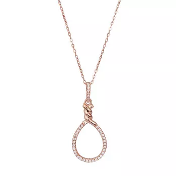 Orphelia® 'Aava' Damen Sterling Silber Halskette mit Anhänger - Rosé ZH-7421