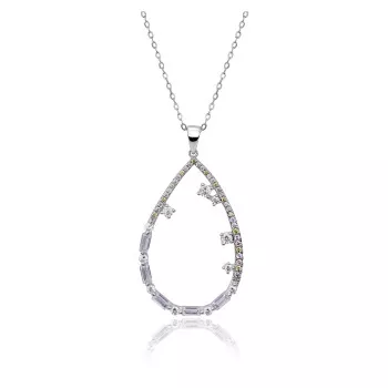 Orphelia® 'Islia' Damen Sterling Silber Halskette mit Anhänger - Silber ZH-7423