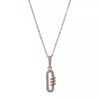 Orphelia® 'Gigi' Damen Sterling Silber Halskette mit Anhänger - Rosé ZH-7438