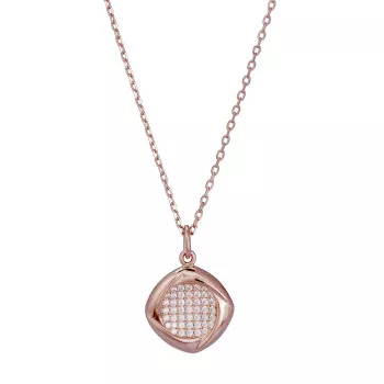 Orphelia® 'Amalia' Damen Sterling Silber Halskette mit Anhänger - Rosé ZH-7442