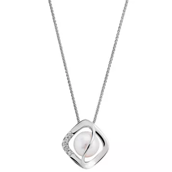 Orphelia® 'Aina' Damen Sterling Silber Halskette mit Anhänger - Silber ZH-7471