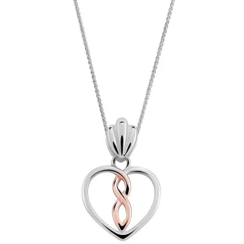 Orphelia® 'Delilah' Damen Sterling Silber Halskette mit Anhänger - Silber/Rosa ZH-7475